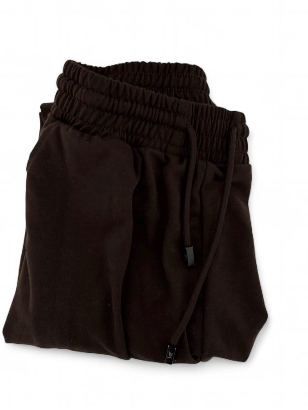 Dark Brown Drawstring Waist Joggers